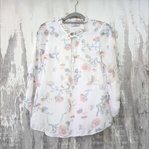 Angela Moda Italy Silk Fairy Cottage Boho Top Women's Small